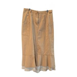 Blue Willi's Tan Tiered Hem Maxi Skirt